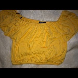 Cropped off the shoulder top